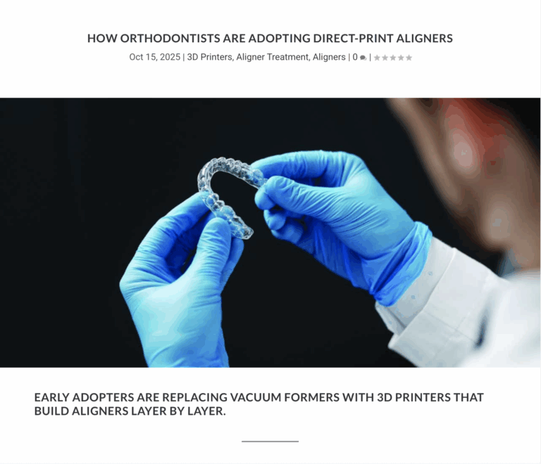 How Orthodontists Are Adopting Direct-Print Aligners